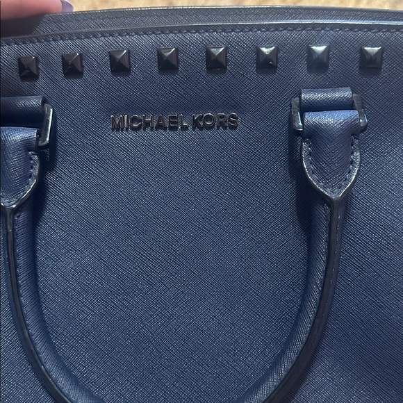 Michael Kors Black Studded Satchel - Picture 6 of 7